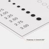 HARFINGTON High Precision SEC Size Estimation Chart Transparency Flaw Detection Film Ruler for Diameter Area and Line Width Protractor R Angle Defects Measuring