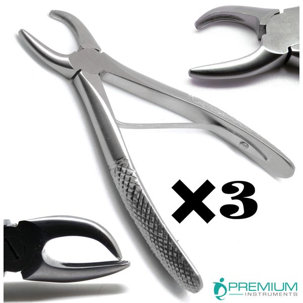 3× Tartar Forceps Calculus Remover Tooth Scraper 4.5" Dental Veterinary Tools