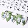 Yeahbo Nail Art Stickers Self Adhesive, Abstract Nail Stickers for Gel Nails Designer, 6 Sheets Nail Decals Self Adhesive Graffiti Lady Face Rose Nail Design, Nail Decoration for Women Girls Kids
