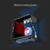 ElectroCookie Mini PC Case for Raspberry Pi 5 with Active RGB Lighting Cooler (Matte Black)