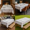 AAMEN Marble Wipe Clean Marble Print Wipeable Tablecloth Water Resistant Table Cover Rectangular Tablecloth
