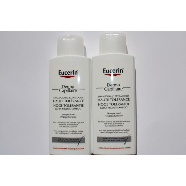 2x Eucerin DermoCapillaire Extra-Gentle Shampoo High Tolerance 250ml (8.45floz)