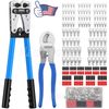 Cable Lug Crimping Tool 6-50mm² Wire Plug Crimper Battery Terminal Connector Kit