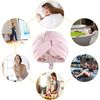 WUBAYI Silk Bonnet for Sleeping, Imitation Night Sleep Caps, Silk Wrap with Elastic Adjustable Button, Soft Head Cover Sleeping Hat for Women with Curly Hair Pink