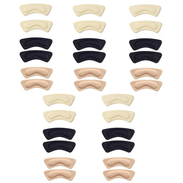 Natiform 3 Colors 15 Pairs 30 Pieces Set Shoe Blister Prevention Heel Pads Paka Paka Protection Pads
