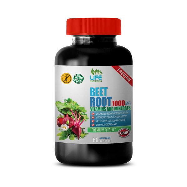 digestion supplements - BEET ROOT - anti inflammation capsules 1 BOTTLE