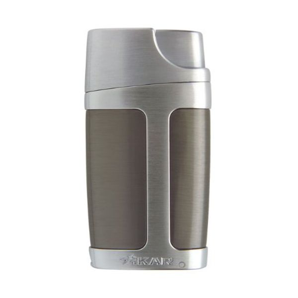 Xikar ELX Double Jet Flame Lighter with 9mm Cigar Punch, Ergonomic Design, G2 Gunmetal