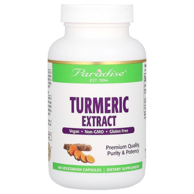 Turmeric Extract, 180 Vegetarian Capsules