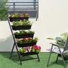 Cerbior 5 Container Patio Vertical Herb Planter Garden Elevated Raised Bed