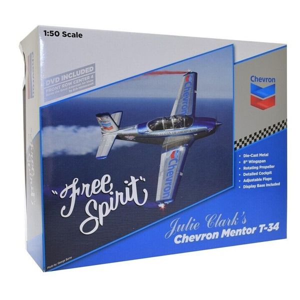 Julie Clark's Chevron Mentor Beechcraft T-34  Free Spirit Diecast Airplane