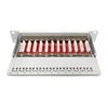 DIGITUS CAT 6A Patch Panel, Shielded, 12-Port Label Field, 1U, 10" Rack Mount, Grey RAL 7035