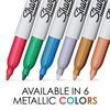 Sharpie Metallic Permanent Markers, Fine Point, Gold, 2 Count