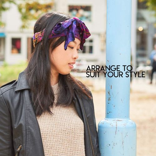 Tie-Dye Womens & Mens Workout Headband, Hand-Dyed Elastic Hippie Tie Sweatband for Sports & Fashion B