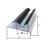 Clear Sliding Shower Door Bottom Guide 3" x 2" x 1/4"
