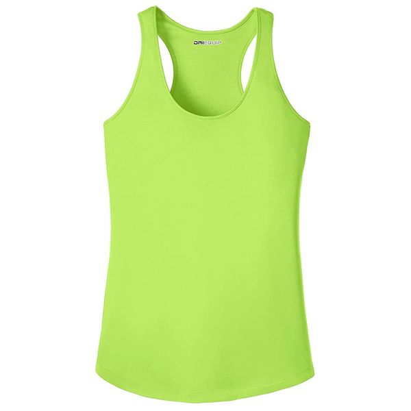 Workout Tops for Women Racerback Tank Yoga Shirts Gym Clothes-4XL-Lime