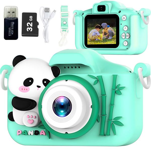 Kids Camera Digital Camera for Boys Girls Age 3-8, 48MP Dual Lens Toddler Camera for Kids with 32GB SD Card 1080P HD Video Toddler Toys Christmas Birthday Gifts for 3 4 5 6 7 8 9 Years Old Boys Girls