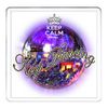 Keep Calm and Keep Dancing Glitterball Coaster. 10cm x 10cm Acrylic.