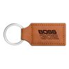 iPick Image Compatible with Ford Mustang Boss 302 Rectangular Brown Leatherette Key Chain