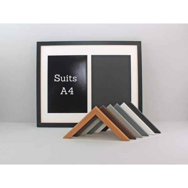 Double Certificate Frame. Suits Two A4 Sized images/Certificates | Graduation Frame (Black Frame)