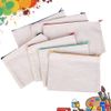 12 Pack Canvas Makeup Bags DIY Craft Blank Zipper Bulk Multipurpose Cosmetic Travel Toiletry Bag DIY Craft Blank Zipper Bulk Multipurpose Cosmetic Travel Toiletry Bag,Multicolored Zippers