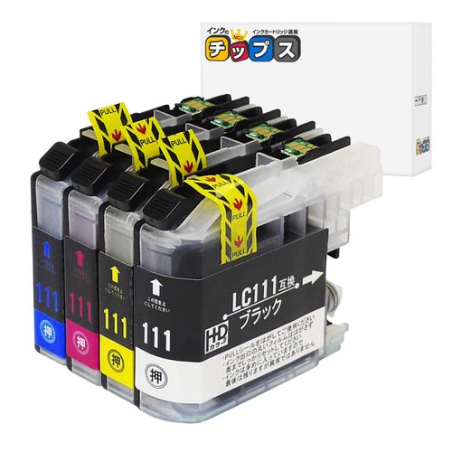 Ink Chips: LC111-4PK Compatible Ink for Brother, 4 Color Set, Compatible Models: DCP-J552N, DCP-J557N, DCP-J752N, DCP-J952N-B, DCP-J952N-W, DCP-J957N-B, etc. Set Includes: LC111BK LC111C, LC111M,