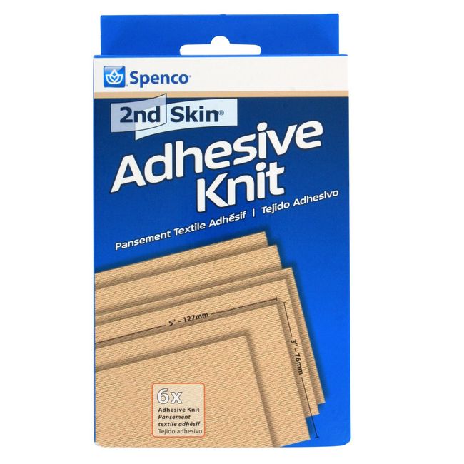 Spenco 2nd Skin Adhesive Knit Blister Protection, Medical, 6 Count , Clear , Large