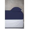 Microfibre Fitted Sheets Luxurious Easy Care Super Soft All Year Round Bed Sheets (Navy, Single)