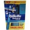 Gillette Sensor2 Plus Disposable Razor lubrastrip Pivot - 52 Razors