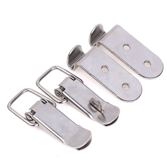 4pcs 90 Degree Stainless Steel Spring Loaded Draw Toggle Latch Clamp Clips  Set