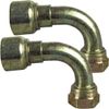 2x Parker Hydraulic Hose Insert 90 Deg Swept Angle 3/8" Replacement for Digger Excavator