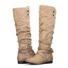 mysoft Women's Knee High Boots Flat Warm Fall Boots with Side Zipper