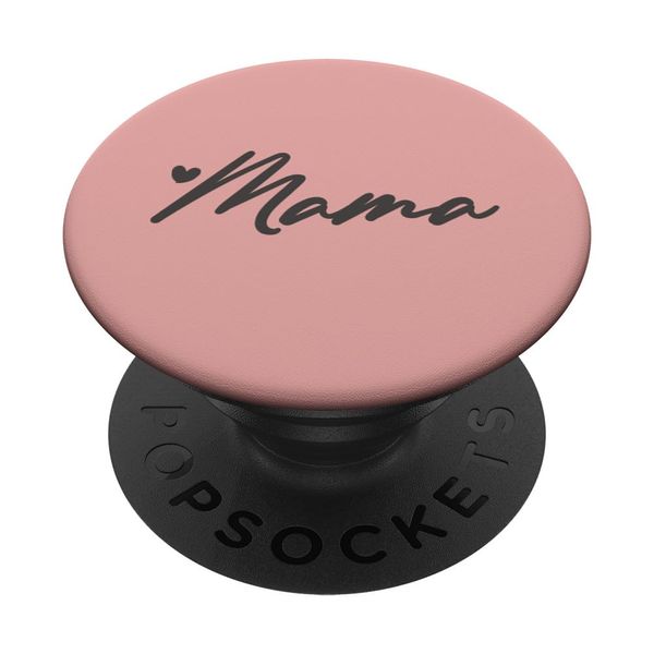 Gray Rose Heart Mama PopSockets Standard PopGrip