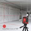 Meterk 49FT Red Cross Line Laser Level Self Leveling Measure Tool Construction