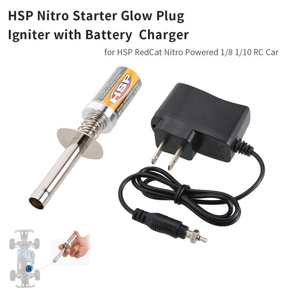 Goolsky HSP Nitro Glow Plug Igniter f/ RedCat Nitro Powered 1/8 1/10 RC Car J0Y7