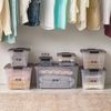 19 Qt. Clear Latch Box Stackable Plastic Modular Storage Bins with Lids Set of 5