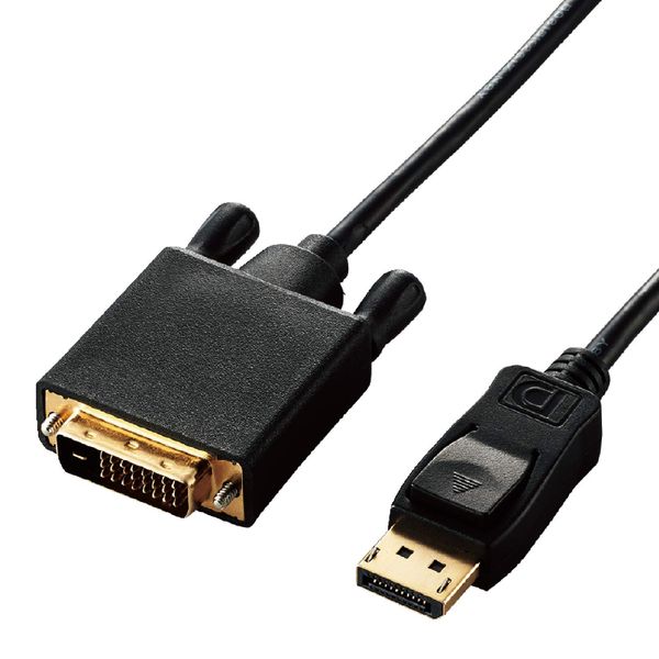 Elecom CAC-DPDVI10BK DisplayPort DVI Conversion Cable 1.0m Black
