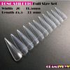 Full Size Set Long Stiletto Clear Nail Tips 20mm Width 11 pcs*10 packs