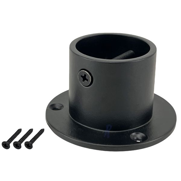 RopeServices UK 28mm Powder Coated Black Decking Rope Cup End, Deck Post End Fixing Post Fitting