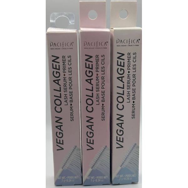 3PK Pacifica Vegan Collagen Lash Serum Primer ~ 0.24 OZ EACH ~ FAST SHIP ~ READ