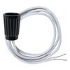 Jandorf 60563 125V 75W Candelabra E12 Base Black Gloss Phenolic Lamp Socket