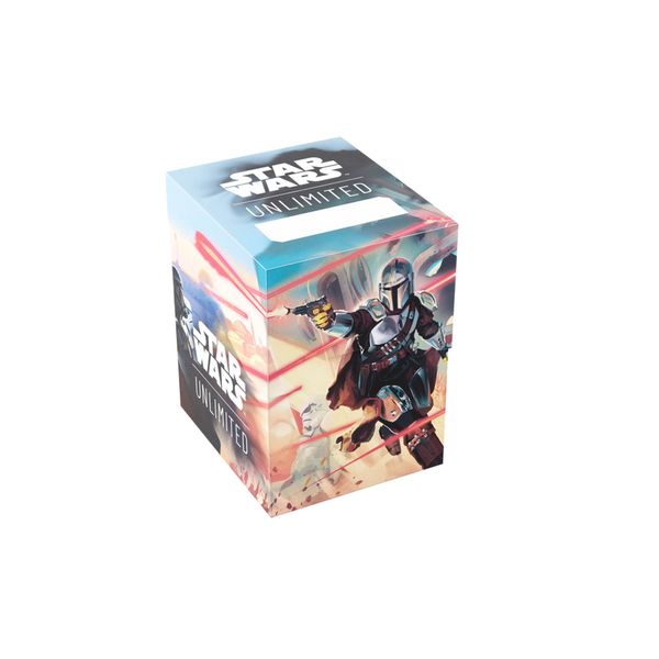 Gamegenic Star Wars Unlimited SOFT CRATE - Full-Color Printed & Officially Licensed Durable Deck Box, Holds 60 Double-Sleeved Cards, Perfect for TCGs and LCGs, Mandalorian/Moff Gideon Design, Made