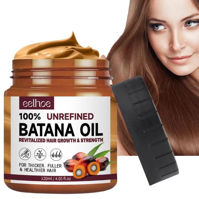 Hair Butter with Raw Batana Oil,Batana Oil for Hair Growth,Natural Batana Oil for Healthy Hair,Batana Oil Hair Treatment,Nourishes Thin Hair Scalp Skin and Loss Hair Growth,Repair Damaged Hair