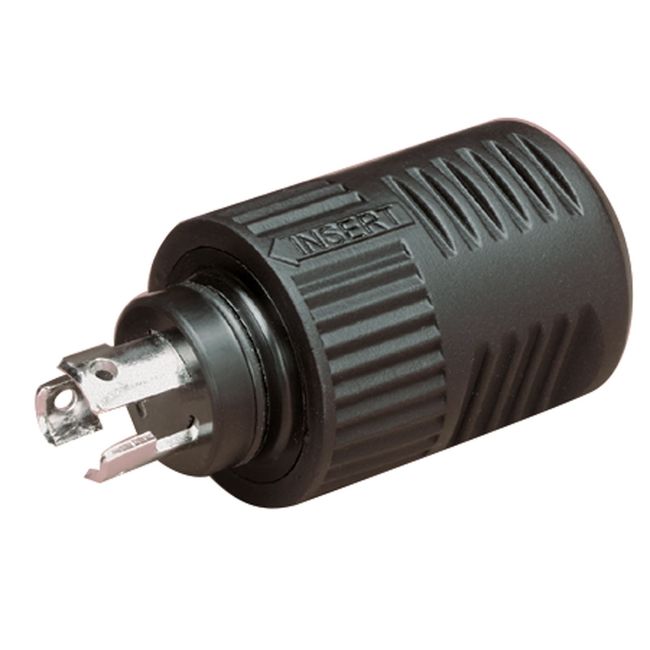 Marinco Pro 12VBP 3-Wire ConnectPro Plug, Black