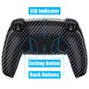 eXtremeRate Graphite Carbon Fiber Programable RISE4 Remap Kit for PS5 Controller BDM-010 BDM-020 Models, Upgrade Board & Redesigned Back Shell & 4 Back Buttons for PS5 Controller