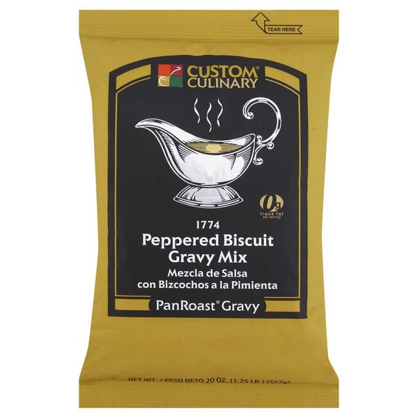 Custom Culinary PanRoast Peppered Biscuit Gravy Mix, 20 Ounce - 6 per case.