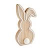 Lights4fun Wooden Neon Bunny LED Light Easter Decoration Battery Timer 30cm Indoor Use