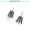 ACROPIX Handlebar End Plug Cap Grip Bicycle Bar End Plug Universal Silver Tone 2pcs