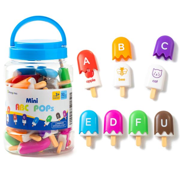 Odoorgames 52 Pcs Mini Alphabet Pops – Alphabet Learning Toys, Preschool Educational Toys for Classroom - Fun and Engaging Alphabet Matching Game