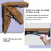 Wall Mounted Desk, Brown Folding Desk for Small Spaces Floating Shelf Organizer.
