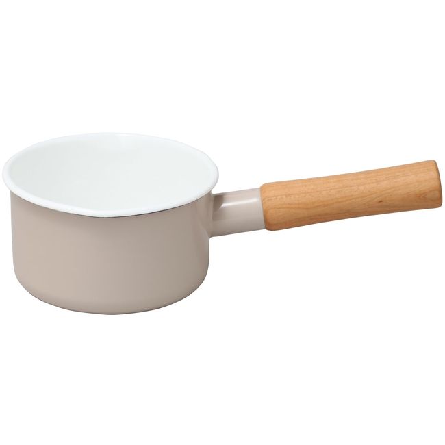 Noda Horo CL-12MBE Milk Pan, Hollow 4.7 inches (12 cm), Compatible with Gas Fire, Beige, Made in Japan